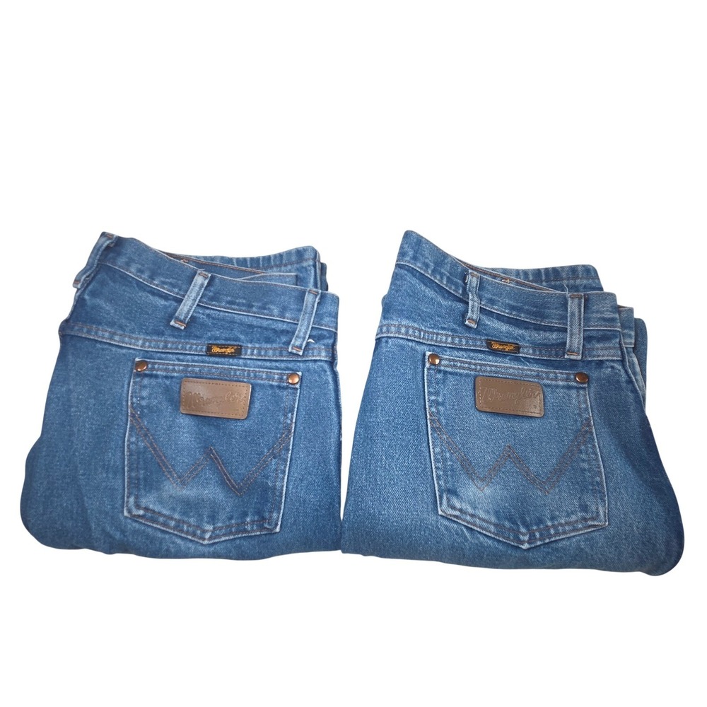 WRANGLER Cowboy Cut Jeans Mens 38 x 32 Lot of 2 Blue Denim Western 13MWZ